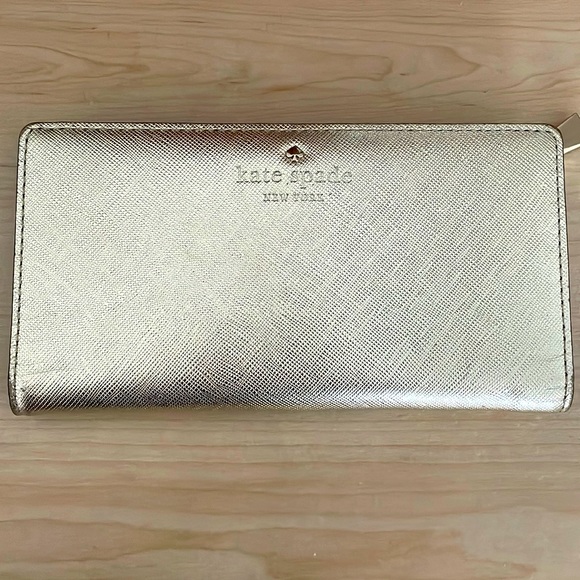 kate spade Bags Kate Spade Gold Metallic Wallet Poshmark